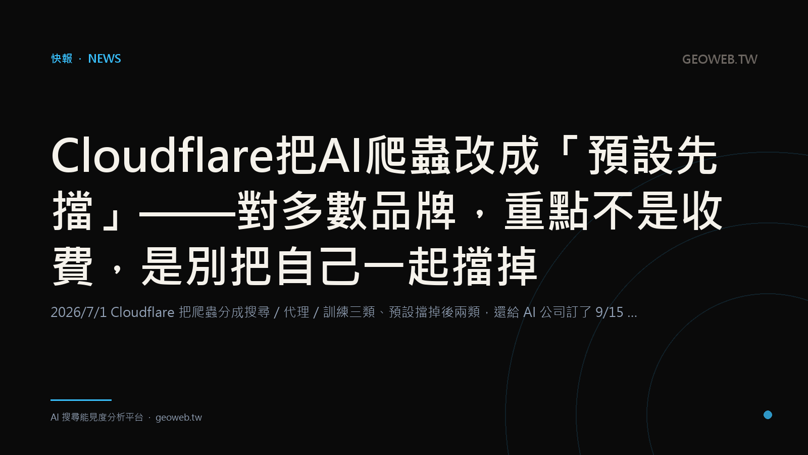 Cloudflare Blocks AI Crawlers by Default — Don't Wall Yourself Out
