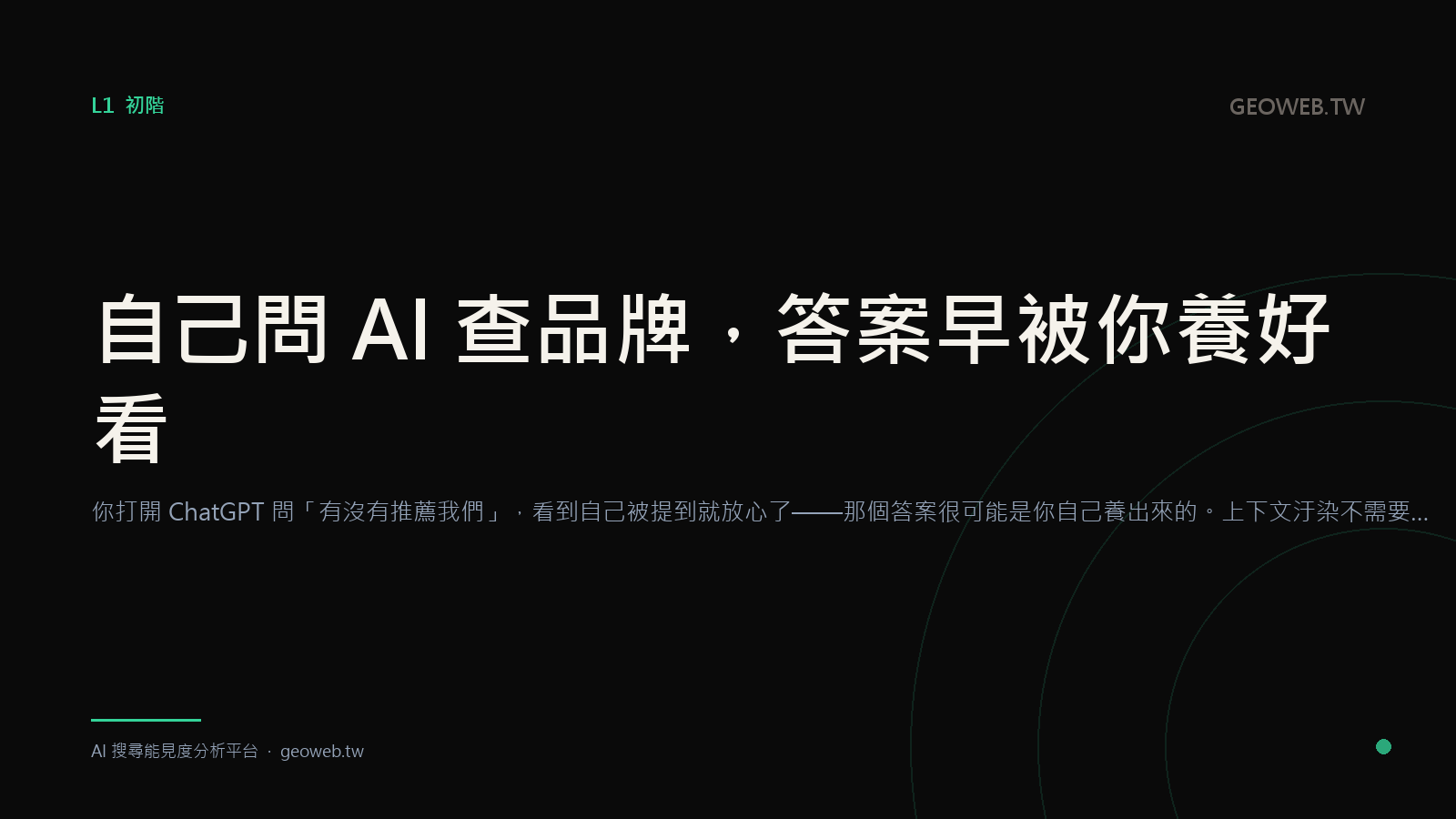 自己問 AI 查品牌，答案早被你養好看