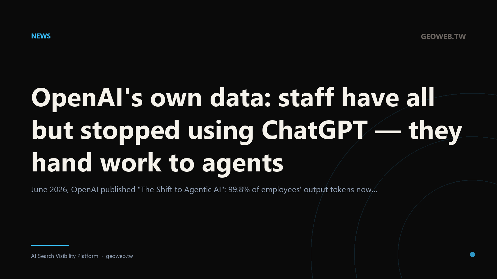 OpenAI's own data: staff have all but stopped using ChatGPT — they hand work to agents