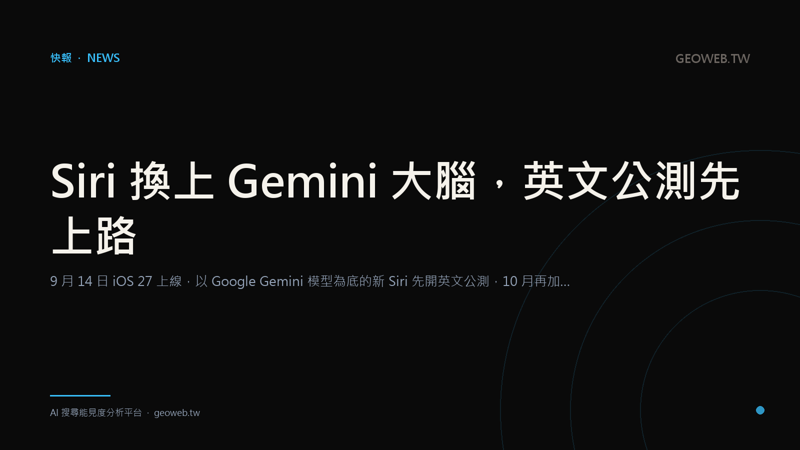 Siri 換上 Gemini 大腦，英文公測先上路