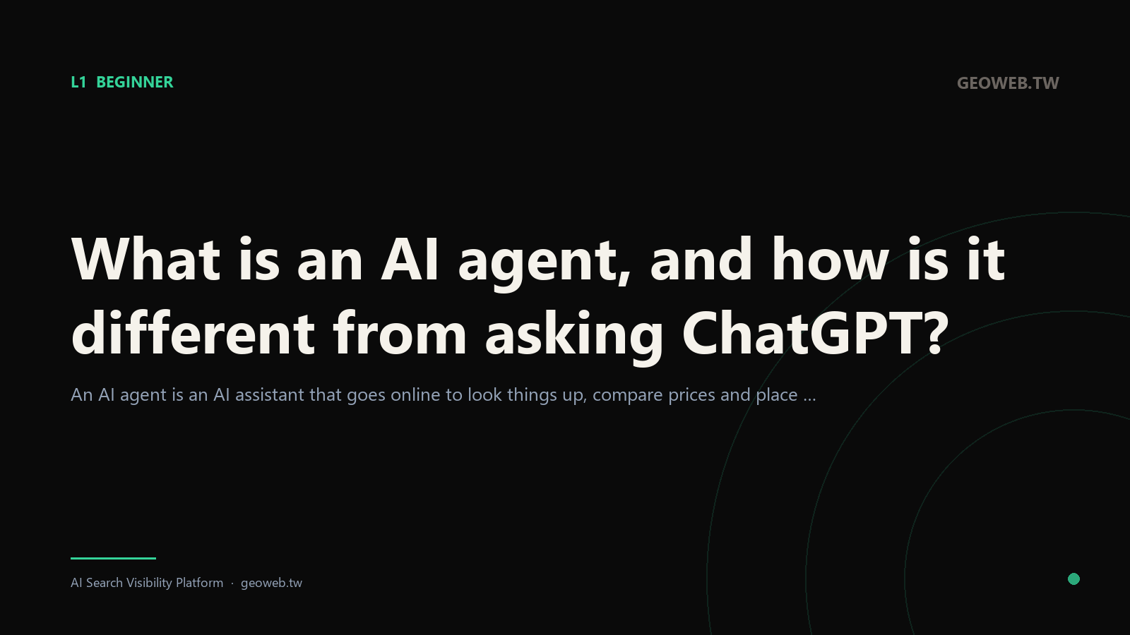 What is an AI agent, and how is it different from asking ChatGPT?